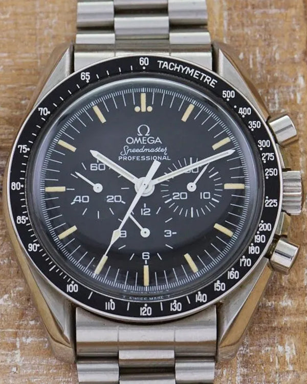 1989 Omega Speedmaster Professional Moonwatch 42MM Black Dial Steel Bracelet (145.022)