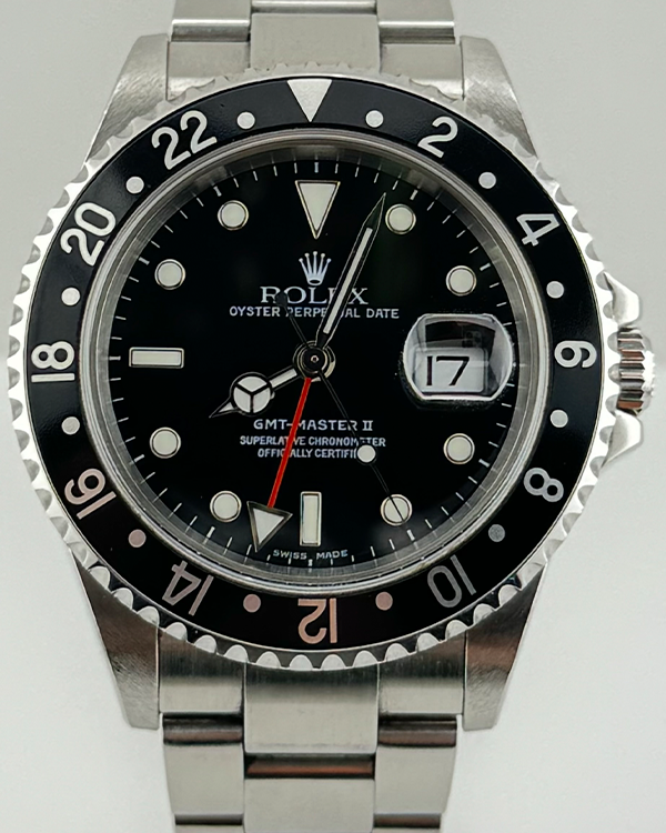 Rolex GMT-Master II 40MM Black Dial Steel Bracelet (16710)