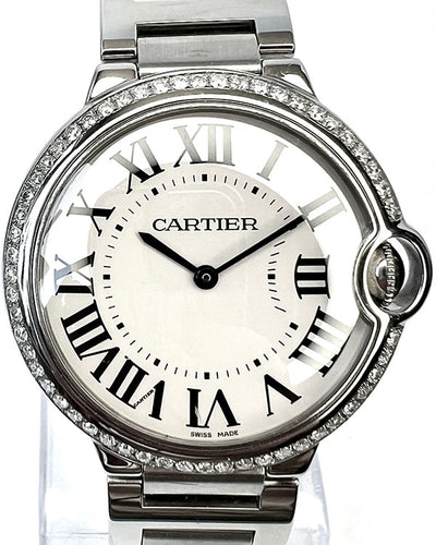 Cartier Ballon Bleu De Cartier 36MM Quartz Silver Dial Steel Bracelet (3005)