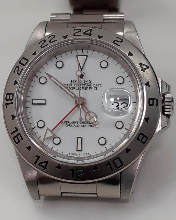 2002 Rolex Explorer II "Polar" 40MM White Dial Oyster Bracelet (16570)