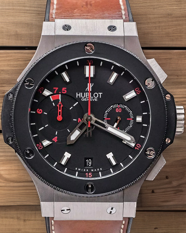 Hublot Big Bang Chukker Bang "Facundo Pieres" L.E. 44MM Black Dial Rubber/Leather Strap (317.NM.1137.VR)