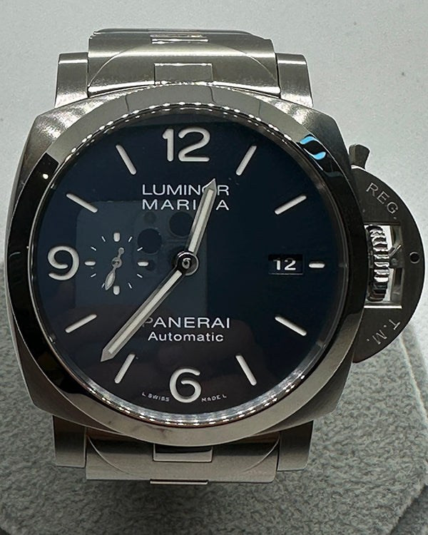 2021 Panerai Luminor Marina 44MM Blue Dial Steel Bracelet (PAM01316)