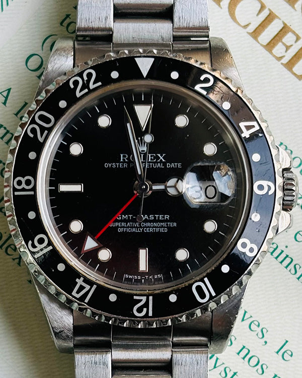 1994 Rolex GMT-Master 40MM Black Dial Steel Bracelet (16700)