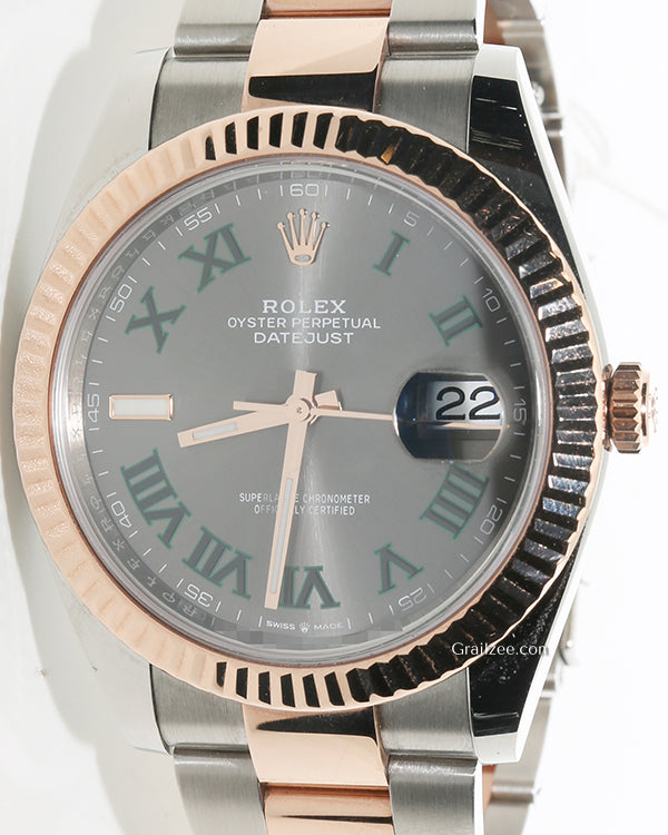 2021 Rolex Datejust "Wimbledon" 41MM Slate Dial Two-Tone Bracelet (126331)