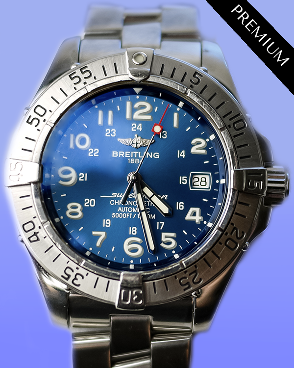 Breitling Superocean 42MM Blue Dial Steel Bracelet (A17360)