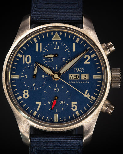 2022 IWC Schaffhausen Pilot Chronograph 41MM Blue Dial Textile Strap (IW388109)