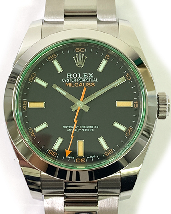 2022 Rolex Milgauss 40MM Black Dial Oyster Bracelet (116400GV)