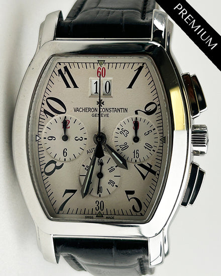 Vacheron Constantin Royal Eagle Chronograph 37x52.5MM Silver Dial Leather Strap (49145/000A)