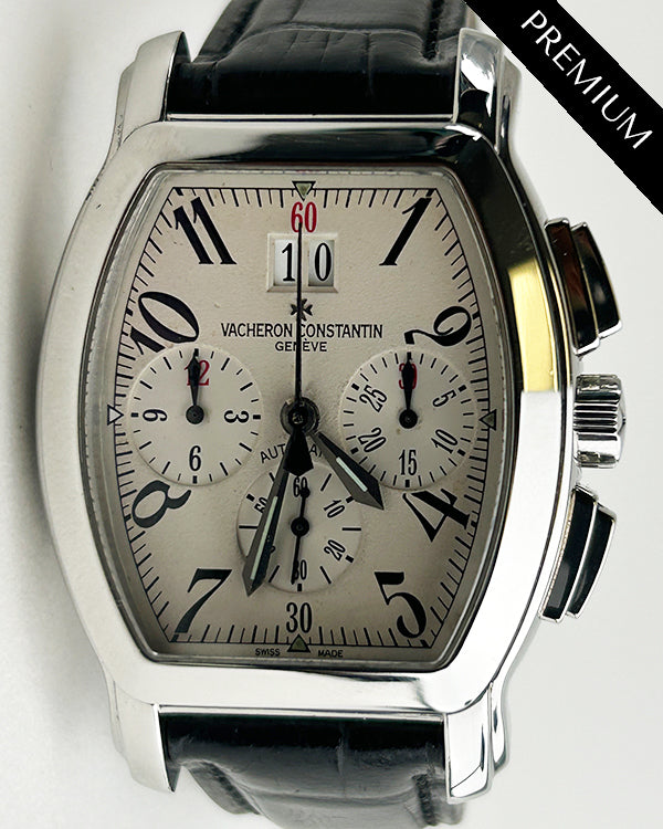 Vacheron Constantin Royal Eagle Chronograph 37x52.5MM Silver Dial Leather Strap (49145/000A)