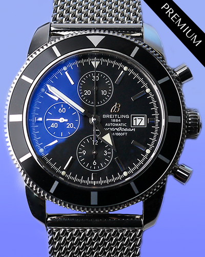 2011 Breitling Superocean Heritage Chronograph 46MM Black Dial Steel Bracelet (A1332024/B908)