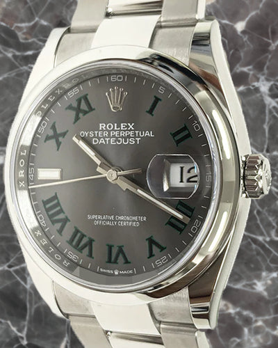 2024 Rolex Datejust "Wimbledon" 36MM Slate Dial Oyster Bracelet (126200)