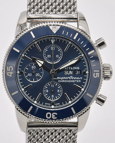 2018 Breitling Superocean Heritage II Chronograph 44MM Blue Dial Steel Bracelet (A13313161C1A1)