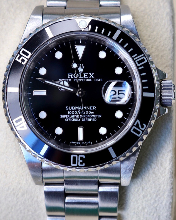 Rolex Submariner Date 40MM Black Dial Steel Bracelet (16610)