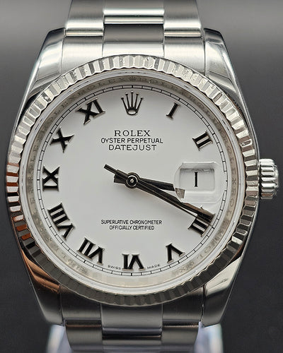 Rolex Datejust 36MM White Dial Oyster Bracelet (116234)