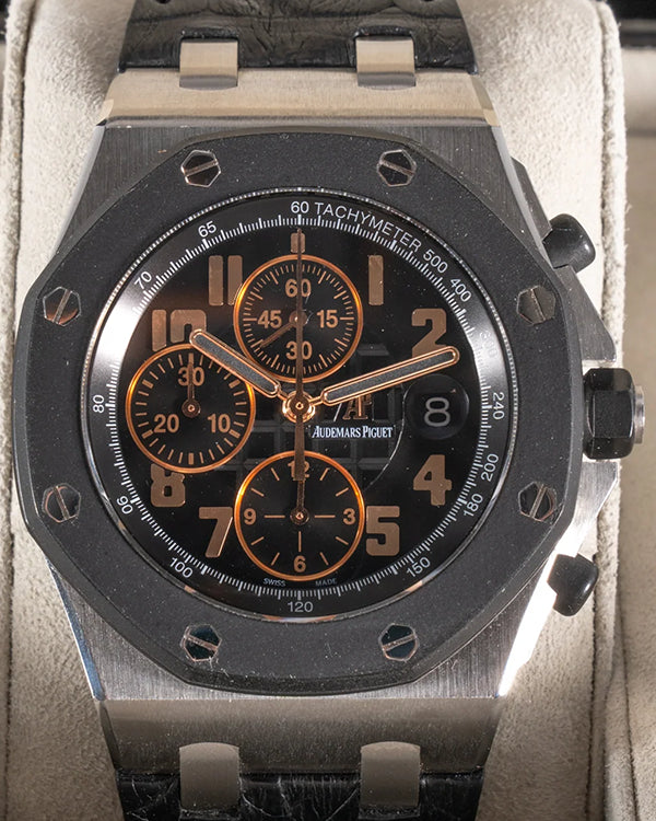 Audemars Piguet Royal Oak Offshore Chronograph L.E. "New York 57th Street Boutique" 42MM Black Dial Leather Strap (26298SK.OO.D101CR.01)