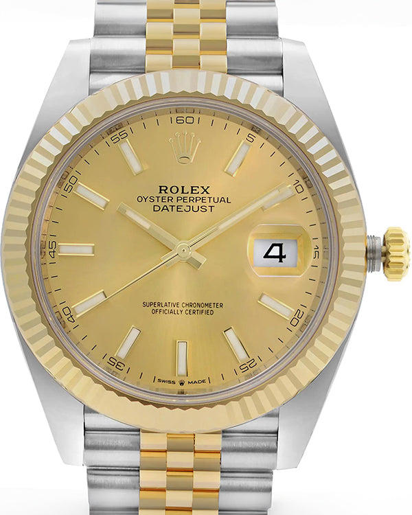 2021 Rolex Datejust 41MM Champagne Dial Two-Tone Oyster Bracelet (126333)