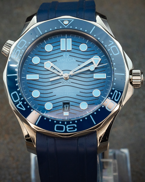 Omega Seamaster Diver 300M 42MM Blue Dial Aftermarket Rubber Strap (210.32.42.20.03.002)