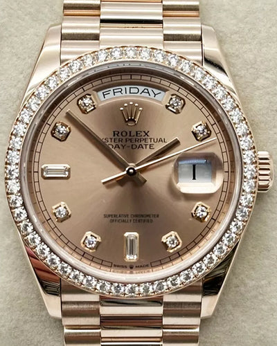 Rolex Day-Date 36MM Rose Dial President Bracelet (128345RBR)