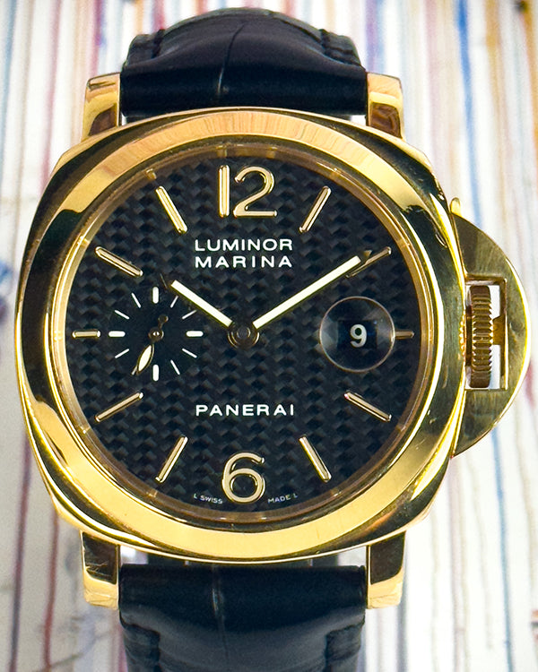 Panerai Luminor Marina 44MM Black Dial Leather Strap (PAM00140)