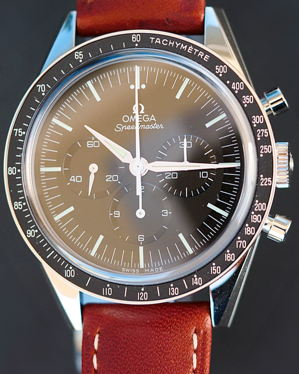 2021 Omega Speedmaster Professional Moonwatch “First Omega In Space” Numbered Edition 39.7MM Black Dial Leather Strap (311.32.40.30.01.001)