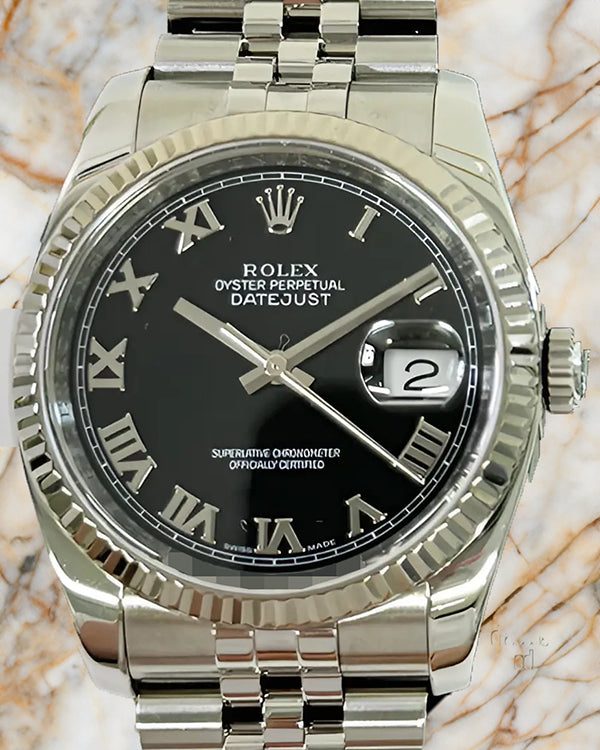 2007 Rolex Datejust 36MM Black Dial Jubilee Bracelet (116234)