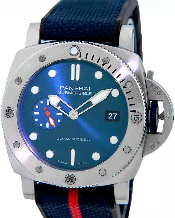 Panerai Submersible Luna Rossa 44MM Blue Dial Textile Strap (PAM01391)