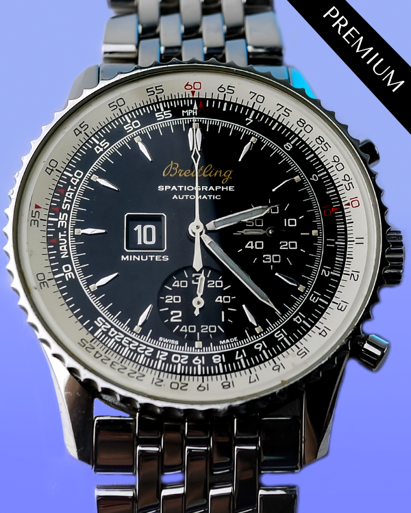 2005 Breitling Navitimer Montbrillant 41MM Black Dial Steel Bracelet (A36030)