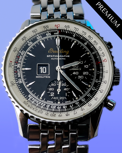 2005 Breitling Navitimer Montbrillant 41MM Black Dial Steel Bracelet (A36030)