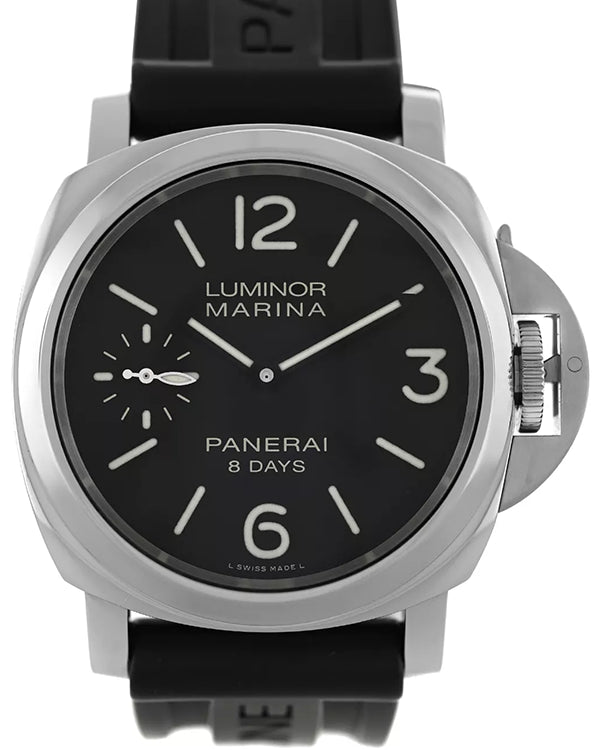 Panerai Luminor Marina 8 Days 44MM Black Dial Rubber Strap (PAM00510)