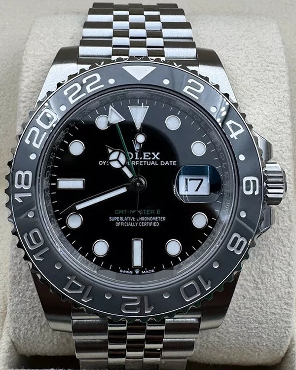 2024 Rolex GMT-Master II "Bruce Wayne" 40MM Black Dial Jubilee Bracelet (126710GRNR)