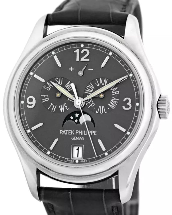 2009 Patek Philippe Annual Calendar Moonphase 39MM Slate Dial Leather Strap (5146P-001)