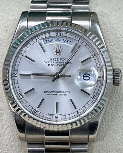 Rolex Day-Date 36MM Silver Dial Presidential Bracelet (118239)