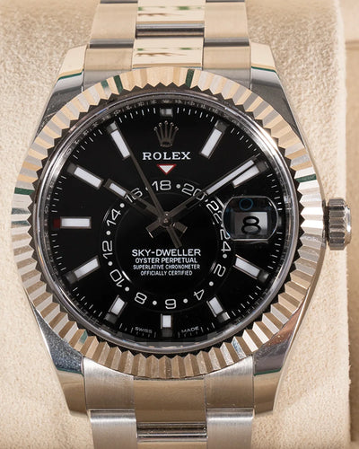 2018 Rolex Sky-Dweller 42MM Black Dial Oyster Bracelet (326934)