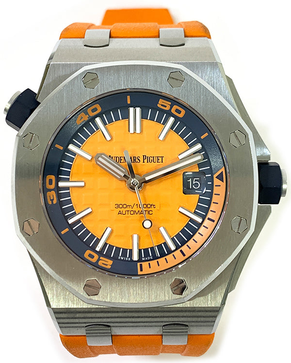 2017 Audemars Piguet Royal Oak Offshore Diver 42MM Orange Dial Rubber Strap (15710ST.OO.A070CA.01)