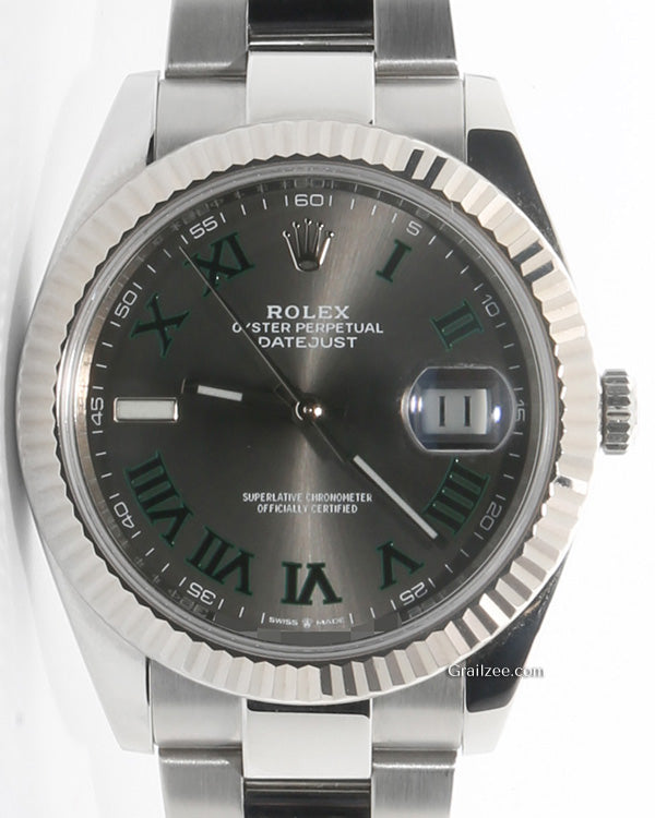 2020 Rolex Datejust "Wimbledon" 41MM Slate Grey Dial Oyster Bracelet (126334)