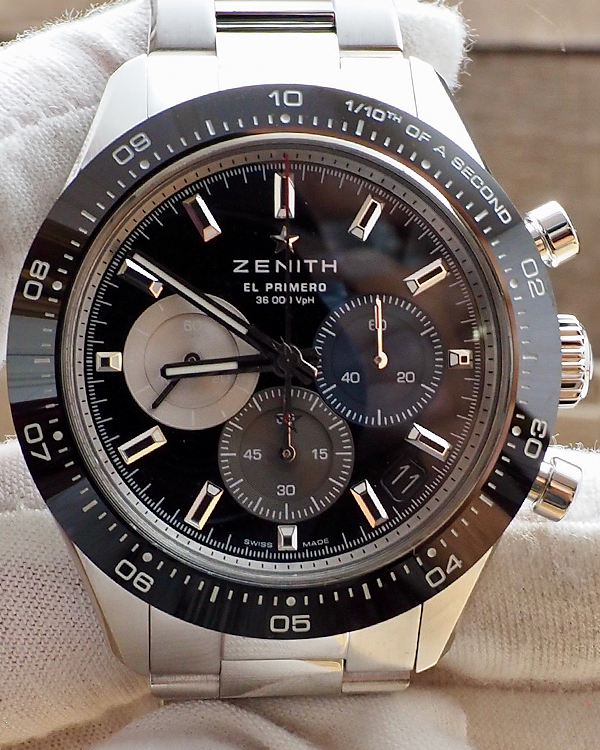 Zenith Chronomaster Sport 41MM Black Dial Steel Bracelet (03.3100.3600/21.M3100)