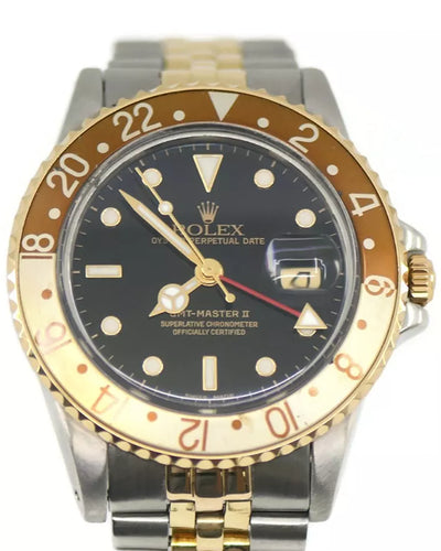 Rolex GMT-Master Vintage 40MM Black Dial Two-Tone Bracelet (16753)