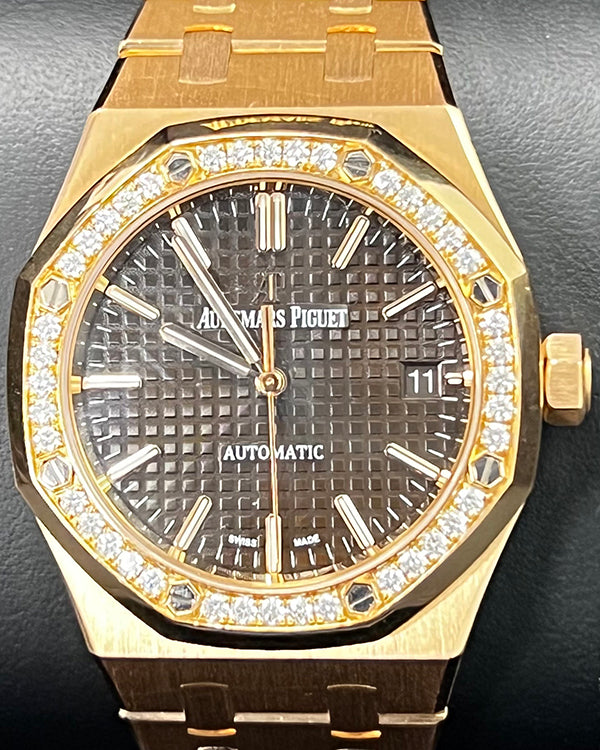 Audemars Piguet Royal Oak Lady 37MM Brown Dial Rose Gold Bracelet (15451OR.ZZ.1256OR.04)