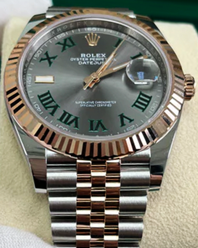 2023 Rolex Datejust "Wimbledon" 41MM Slate Dial Two-Tone Jubilee Bracelet (126331)