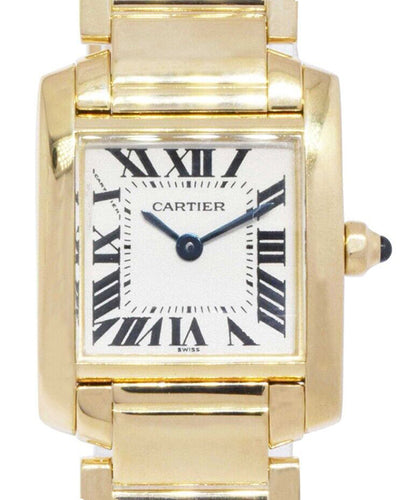 Cartier Tank Francaise Small 20x25MM Ivory Dial Yellow Gold Bracelet (1820)