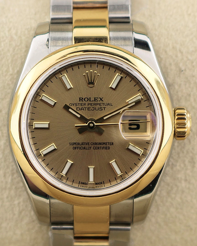 2006 Rolex Lady-Datejust 26MM Champagne Dial Two-Tone Bracelet (179163)