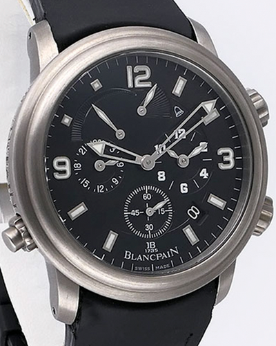 Blancpain Léman Réveil GMT 40MM Black Dial Leather Strap (2041-1230-63B)