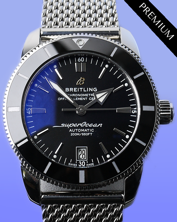 No Reserve - 2022 Breitling Superocean Heritage II 42MM Black Dial Steel Bracelet (AB2010)