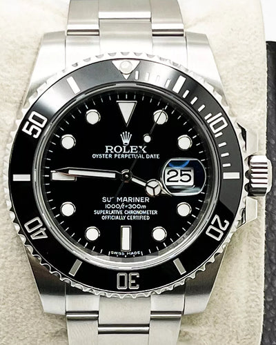 2015 Rolex Submariner Date 40MM Black Dial Oyster Bracelet (116610LN)