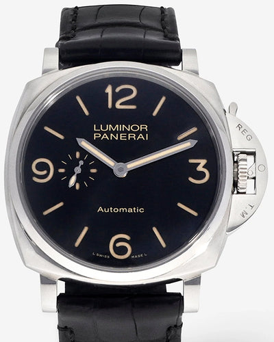 Panerai Luminor Due 3 Days 45MM Black Dial Leather Strap (PAM00674)