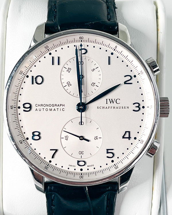 2015 IWC Schaffhausen Portugieser 40.9MM Silver Dial Leather Strap (IW371446)