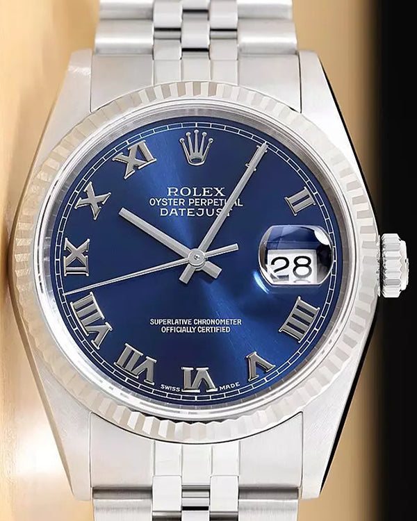 Rolex Datejust 36MM Blue Dial Jubilee Bracelet (16234)