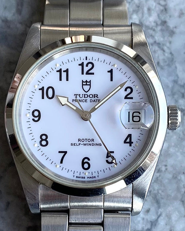 Tudor Prince Date 34MM White Dial Steel Bracelet (74000)