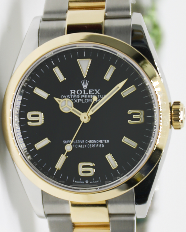 2022 Rolex Explorer 36MM Black Dial Two-Tone Oyster Bracelet (124273)