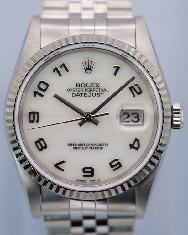 Rare Rolex Datejust 36MM Mother-of-Pearl Dial Jubilee Bracelet (16234)